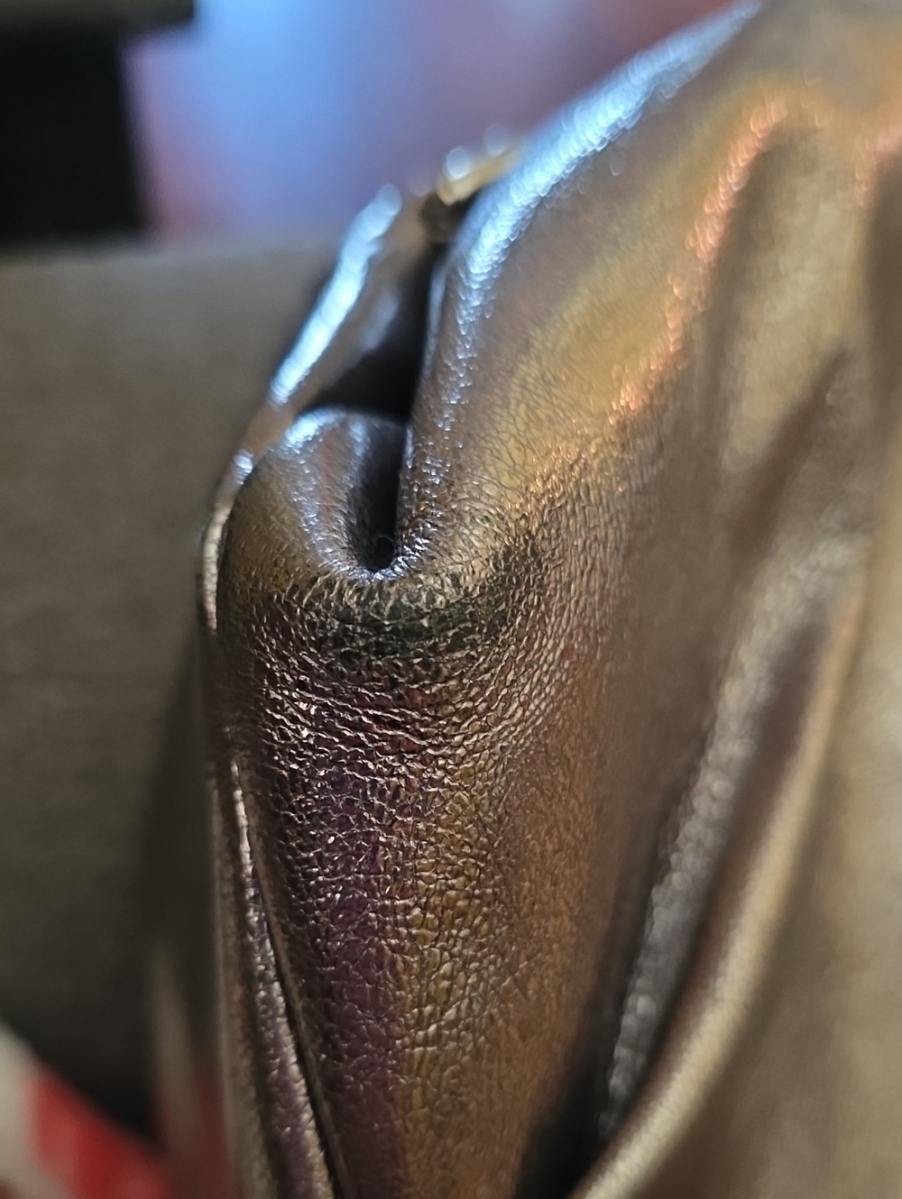 COACH Brooke Handbag Leather Pewter Metallic Hobo Purse F17165 Silver Hardware - Picture 16 of 16